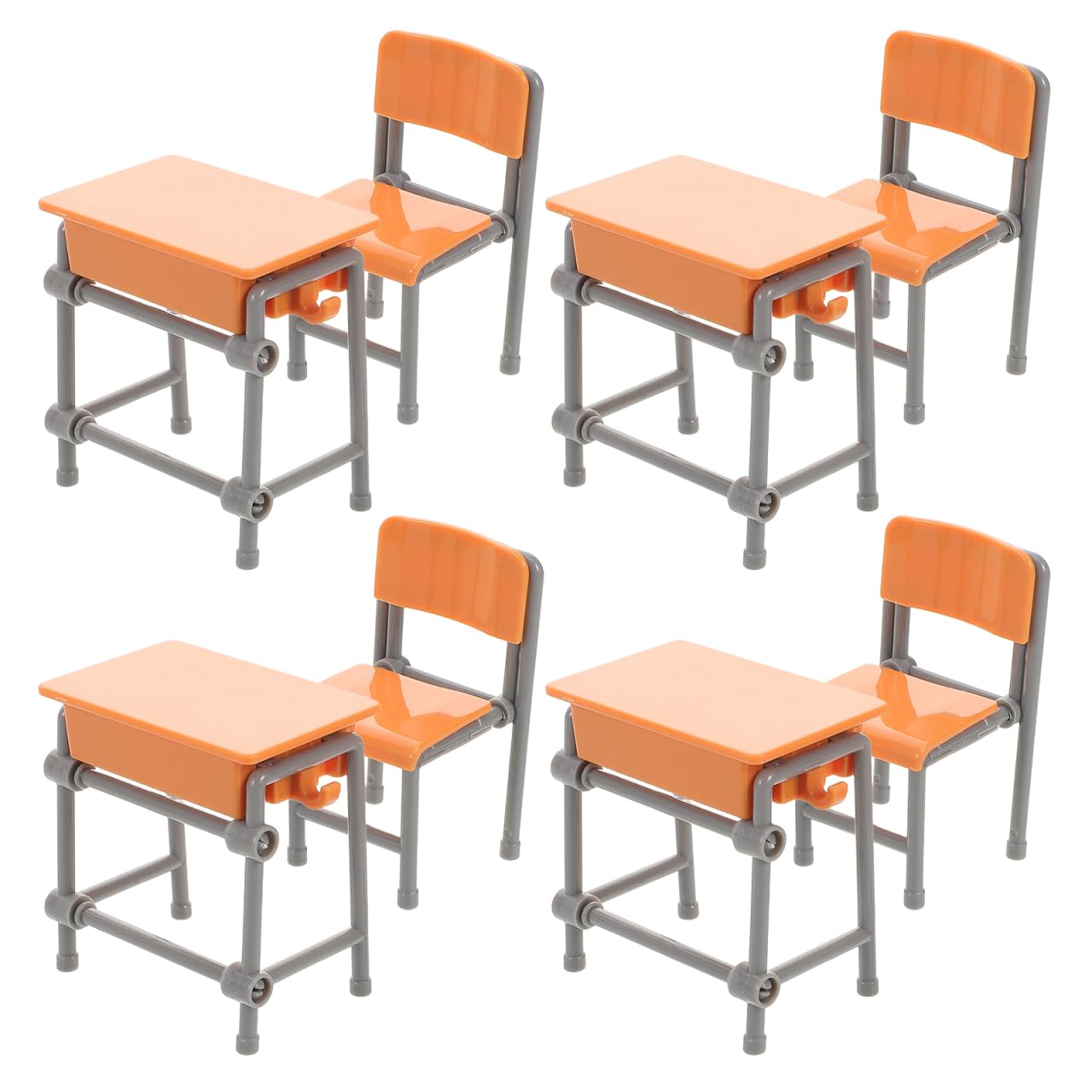 Photo 1 of ibasenice Mini Classroom Furniture Set Dollhouse Mini Furniture 4-Pack for Classroom Decor Miniature School Room