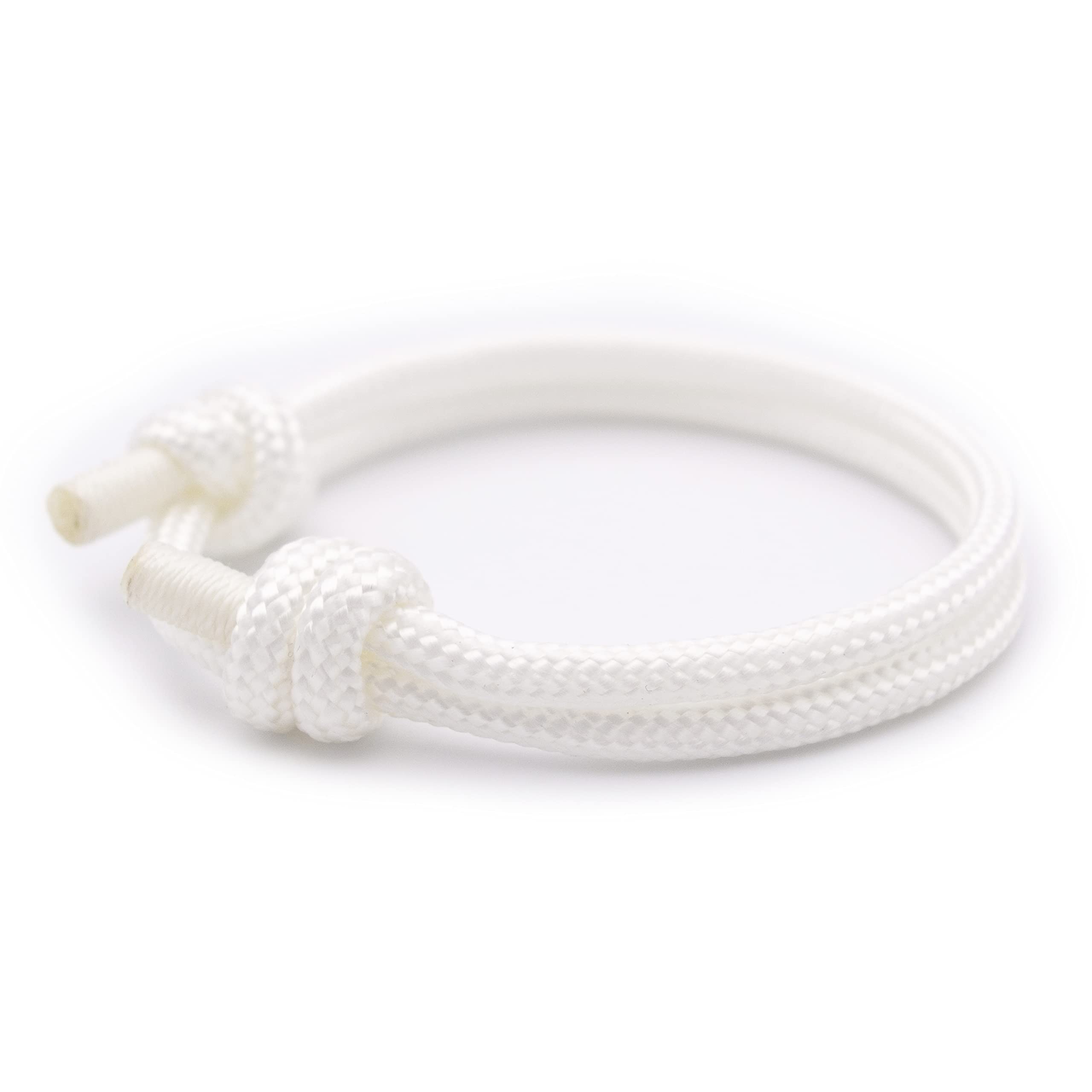 Wind Passion Nautical Braided White Mono Rope Cord Men, Women Bracelet
