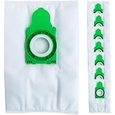 8-Pack 8300AM Vacuum Bags for SEBO Airbelt E Canister Vacuums, 4-Layer Ultra Filterbox with Caps #8300AM / 8300ER Vacuum Cleaner Bags E1 / E1 / E3