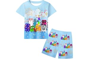 COTO Toddler Boys Short Sleeve Shirt Set Kids Graphic Tee Shirt with Short Summer Clothes Set