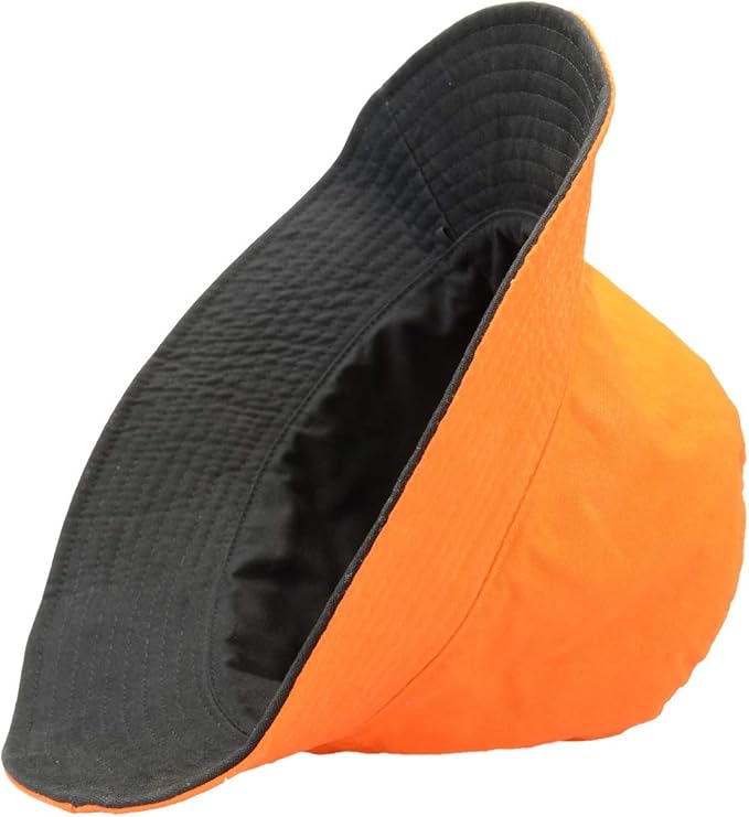 Amazon Rf 大きいサイズ キャップ バケットハット 両面着用 Xxl 61 66cm Uv メンズ コットン おしゃれ 渔夫帽 あご紐 帽子 オレンジ キャップ 通販