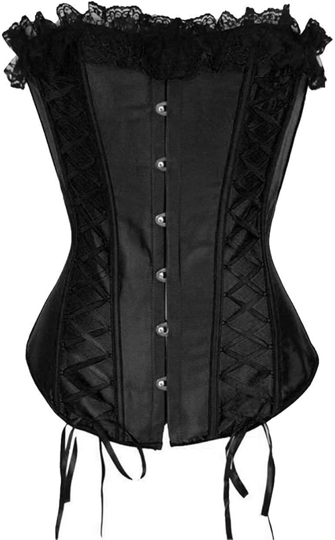 Corset Festive Gothic Lace Ladies Bustier Trim Young Fashion