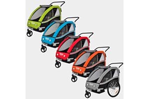 Veelar Veelar Bike Trailer & Stroller 2 in 1 Double Seat for Toddlers, Kids, Child Bicycle Carrier Jogger