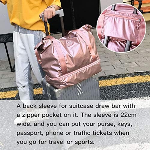 fancyfree Double Layers Bag, Large Travel Tote Bag with Bottom Shoes Compartment, Ideal Gym Duffle Bag for Women and Men 5 fancyfree Double Layers Bag, Large Travel Tote Bag with Bottom Shoes Compartment, Ideal Gym Duffle Bag for Women and Men