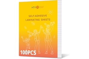 HTVRONT Self-Adhesive Laminating Sheets-100 Sheets 9 X 12 Inches Self Laminating Sheets, No Machine Needed Clear Laminating S