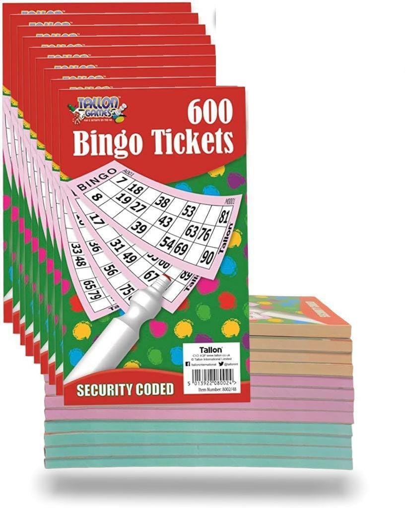 Orbitron 12Pcs Bundle Jumbo Bingo 600 Tickets Games Security Coded 6 to View on a Page