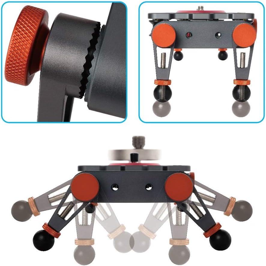 ANNSM 24 inch/60 CMs Carbon Fiber Rail Camera Slider with 1/4 inch Screw Mount Belt Pulley Flywheel Driving Length Adjustable Legs, Carry-on Bag Loading up to 18lbs /8Kgs for DSLR Cameras/Camcorders : Camera & Photo