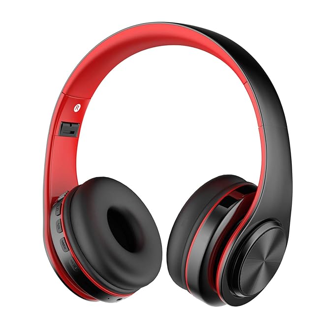 Bluetooth Kopfhörer Over Ear, Alitoo Kabellose Headset mit Mikrofon, Noise Cancelling Headphones HiFi Stereo Faltbare Kopfhör
