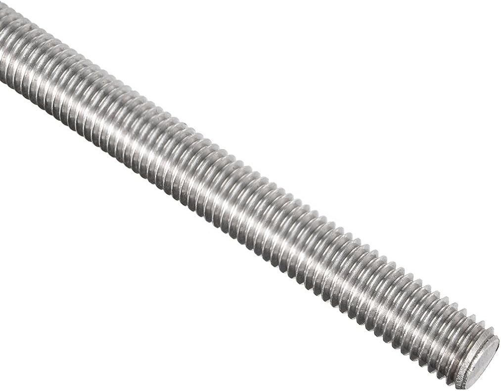 uxcell M12 x 250mm Fully Threaded Rod, 304 Stainless Steel, Right Hand