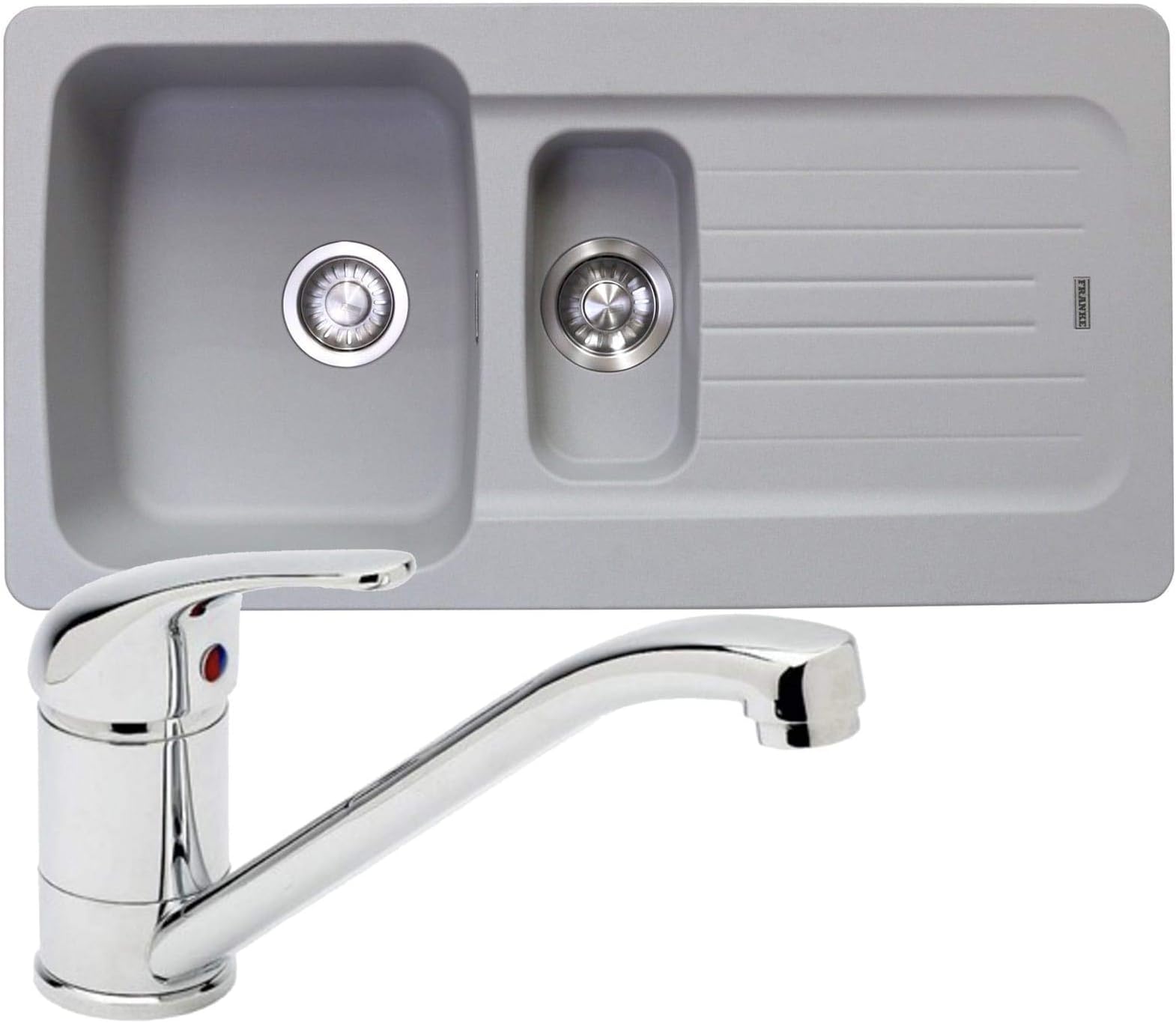 Franke Aveta 1.5 Bowl Stone Grey Tectonite Kitchen Sink & Astracast TP0800 Tap