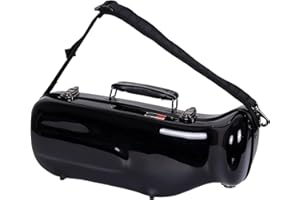 Crossrock Fiberglass Case fits for Trumpet with Removable Shoulder Straps, with TSA Lock-Black (CRF1020TRBK)