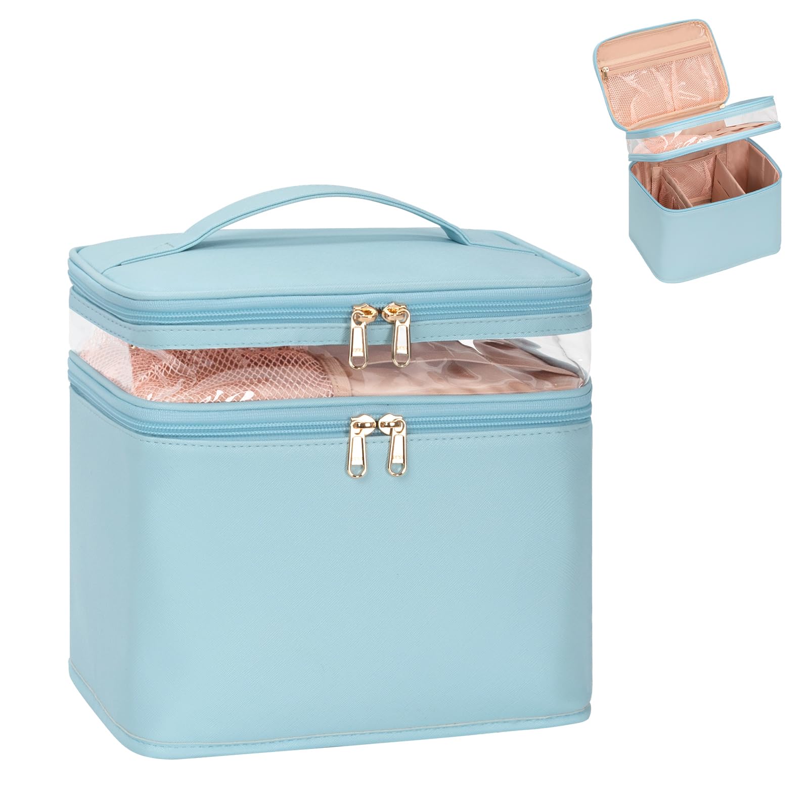 OCHEAL Large Makeup Bag, Double Layer Makeup