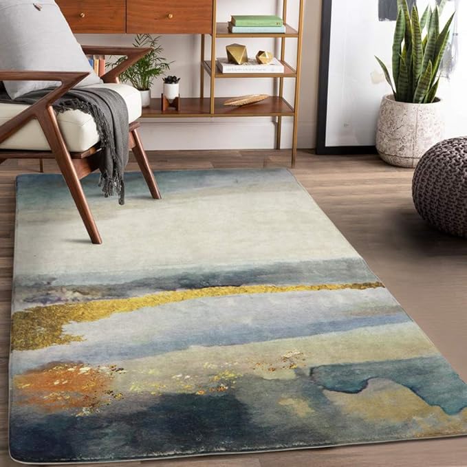 Lahome Modern Abstract Area Rug 3’ X 5’ NonSlip