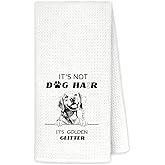 EVER-GOING TUNE Cute Golden Retriever Bathroom Hand Towels, Golden Retriever Gifts for Women Dog Lovers Decorative Hand Towels for Bathroom Washroom,Funny Dog Kitchen Dish Tea Towels,16x24 Inch