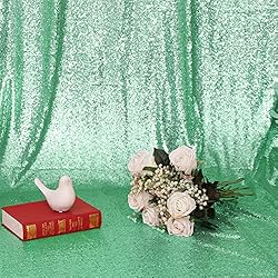 Eternal Beauty Mint Green Sequin Wedding Backdrop