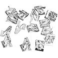 DYEKNEE Pack-15 Car Center Console Dashboard Interior Panel Buckle Clip, 0.59" x 0.63" Liftgate Trim Panel Fastener Replacement, A Pillar U Trim Fastener Scuff Plate Clip, Universal for Cars (Silver)