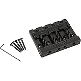 Fender HiMass 4-String Bass Bridge Assembly With Brass Saddles, Black