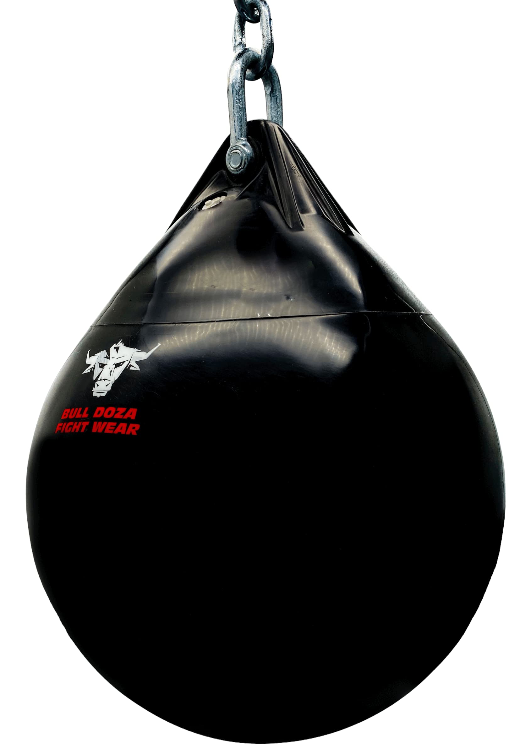Bull Doza Fight Wear Pro Water Punch Bag - Heavy Durable Waterproof - Three Sizes (L (19”) 53kg)
