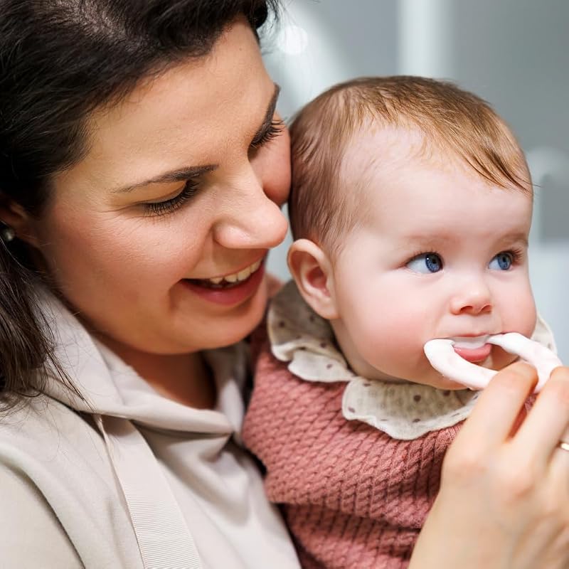 Istruzioni in lingua straniera - MAM Bite & Brush C137 – Pulisce e Massaggia le Gengive per Bambini Dai 3 Mesi, Verde,