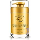 Firming &amp; Lifting Peptide Face Mask &ndash; Anti-Aging Brightening Treatment | Vitamin C &amp; Azelaic Acid Creamy Wash-Off Mask &ndash; Firming, Hydrating &amp; Wrinkle Care - MADE in USA, DERM Tested, 3.4 fl oz