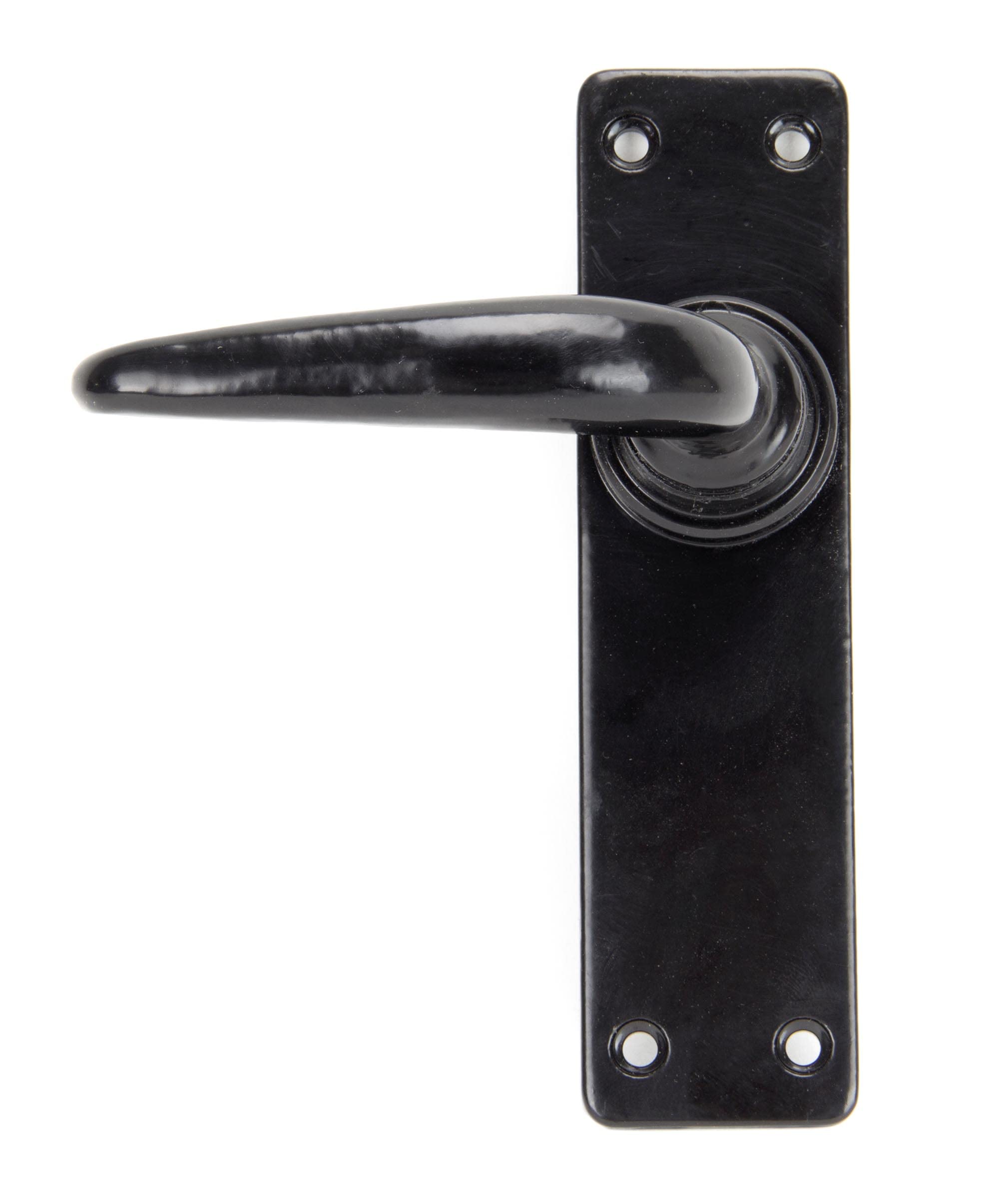 From the Anvil Black Smooth Lever Latch Set