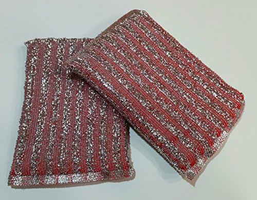 Lucraite Dish Sponge. (1 pack 2 Sponges) Eco friendly,, multi purpose kitchen sponge - heavy duty sponge scrubber (red)