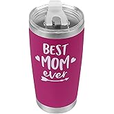 YIWONFU Christmas Gift for Mom – 20 oz Double-Wall Stainless Steel Insulated Travel Tumbler with Leak-Proof Lid, Keeps Drink Temperature for Her