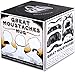 The Unemployed Philosophers Guild Moustaches Mug, White, 12 Ounce