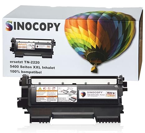 SinoCopy XXLToner 5400 Seiten ersetzt Brother TN-2220, TN2220, TN 2210, TN2210 DCP7060/7060D/7060N/7060DN/7070/7070DW HL2240/