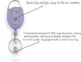 ZHIYE Retractable Badge Reel 5 Pcs Heavy Duty 65cm Keychain Holder Red Blue view 2