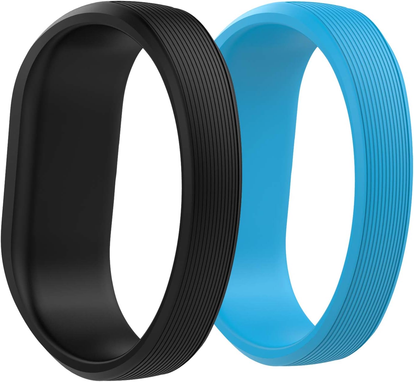 MoKo Correa Reloj de Silicona para Garmin Vivofit JR/Vivofit JR 2 / Muñequera Vivofit 3, [2 Pack] Pulsera Ajustable de Repuesto, Talla S, Negro y Azul