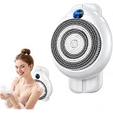 Wall Mounted Electric Back Scrubber for Shower | Wall Mounted Exfoliating Brush, Hands-Free Automatic, IPX7 Waterproof, 3-Speed Adjustment