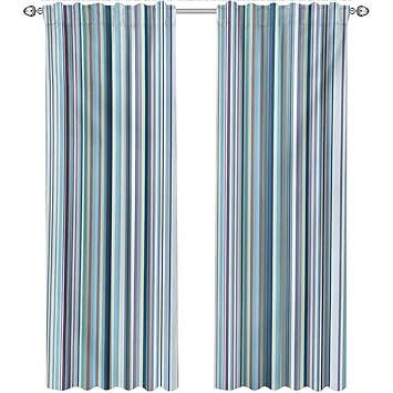 Amazon Com Shenglv Striped Curtains Unique Blue Purple Teal