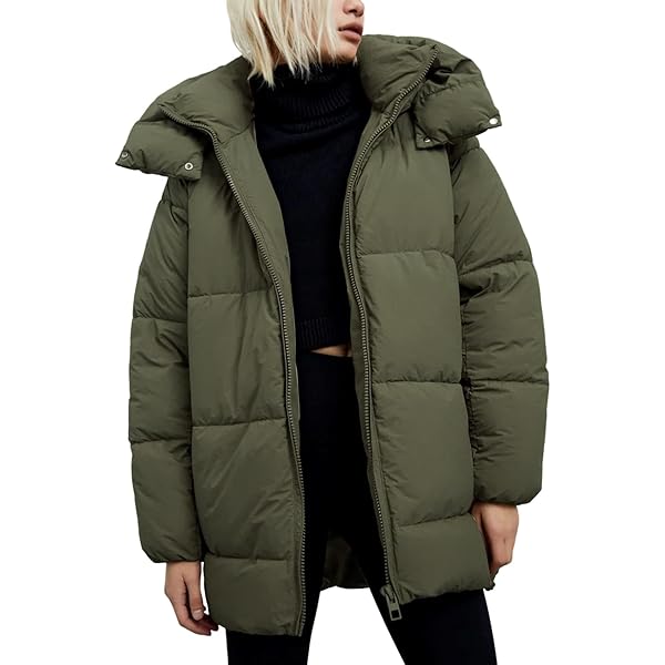 Amazon.com: Oversized Puffer Jackets for Women Zip up Long Sleeve