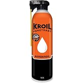 Kroil Original Penetrating Oil with SprayTech 360&deg; Nozzle &amp; Straw (Aerosol Spray-13oz Can-Single) | Every Drop, Every Angle, Even Upside Down | Penetrant for Rusted Bolts, Hinges, Chains (KS132ST)
