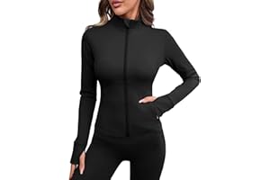 Avoogue Women Lightweight Active Jacket Full Zip Workout Running Yoga Athletic Outerwear with Pockets