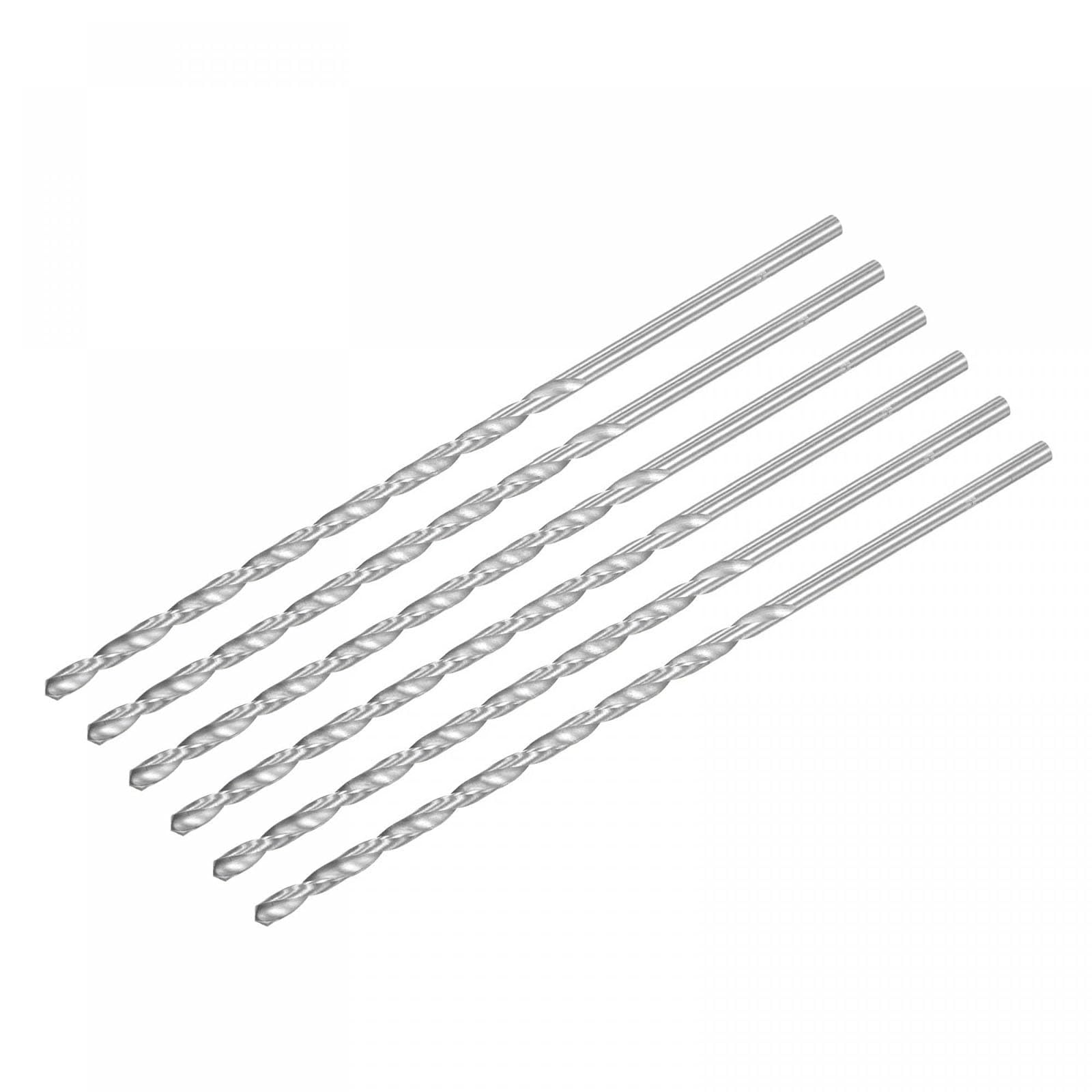 TA-VIGOR 6Pcs 4mm Extra Long Twist Drill Bits, 160mm Length High-Speed Steel HSS Straight Shank Spiral Drill Bits for Wood Metal Aluminum Plastic — image 1