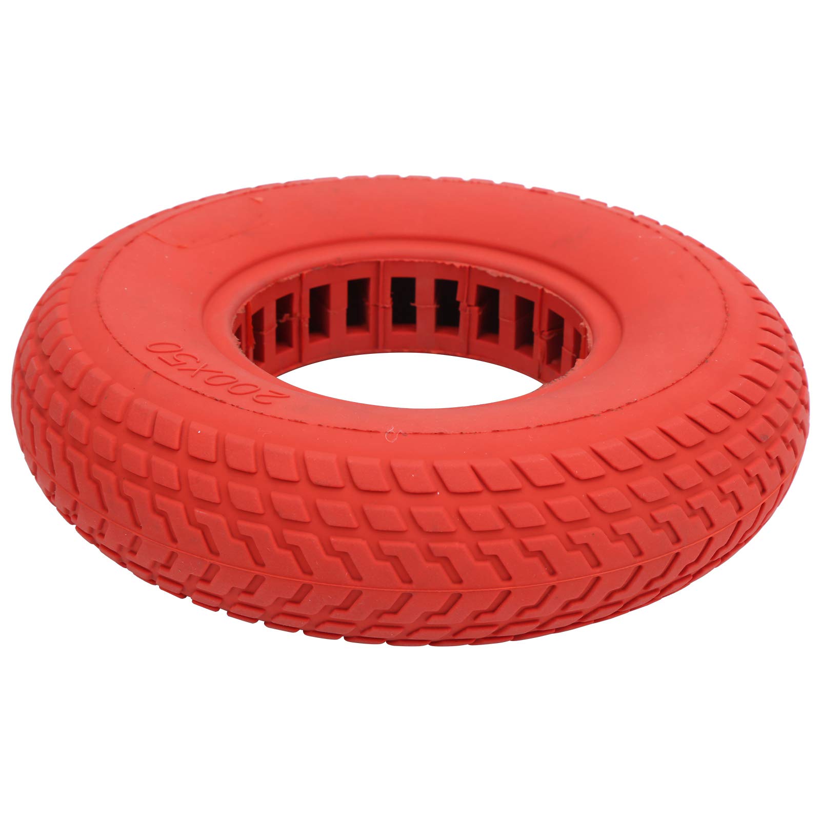 Pwshymi Electric Scooter Tyre 200x50mm Explosion‑Proof Solid Tyre Rubber Skid Resistance Tire with Hollow Out Damping for Electric Scooter(red) Wheels