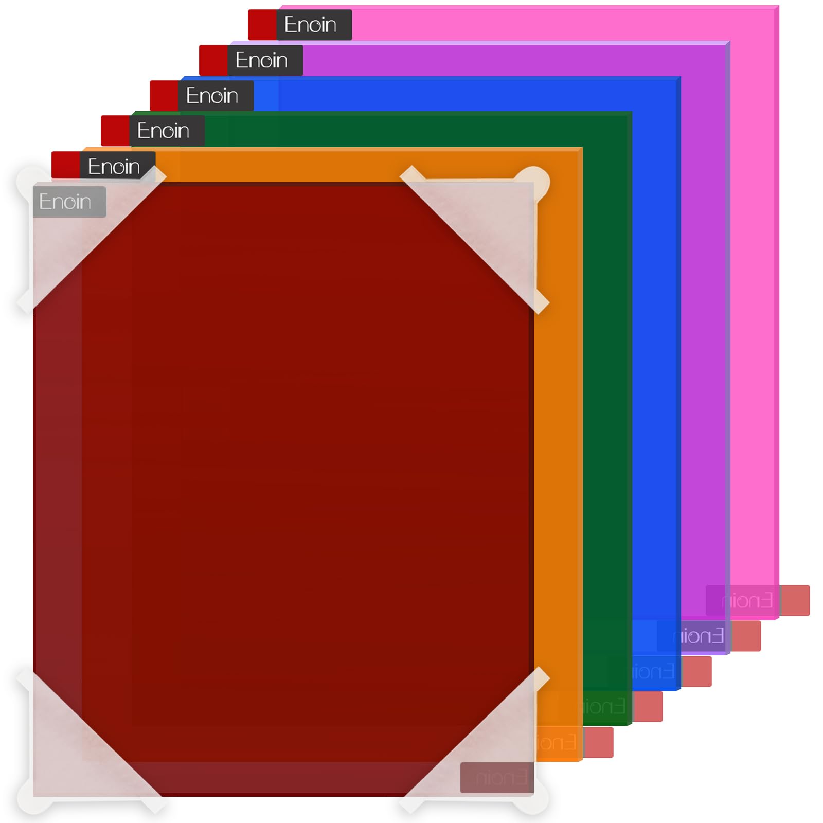 Enoin 6 Pack 8x12 Inches Colored Translucent