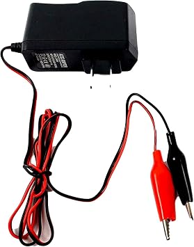 Amazon Com Battery Charger 6v 1a Sealed Lead Acid Battery Sla Smart Charger With Alligator Clips Automotive