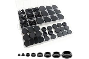 125pcs Rubber Plugs for Round Holes, 8 Sizes Rubber Grommets, Rubber Hole Plugs for Automotive, Plumbing, Wiring, Furniture, 
