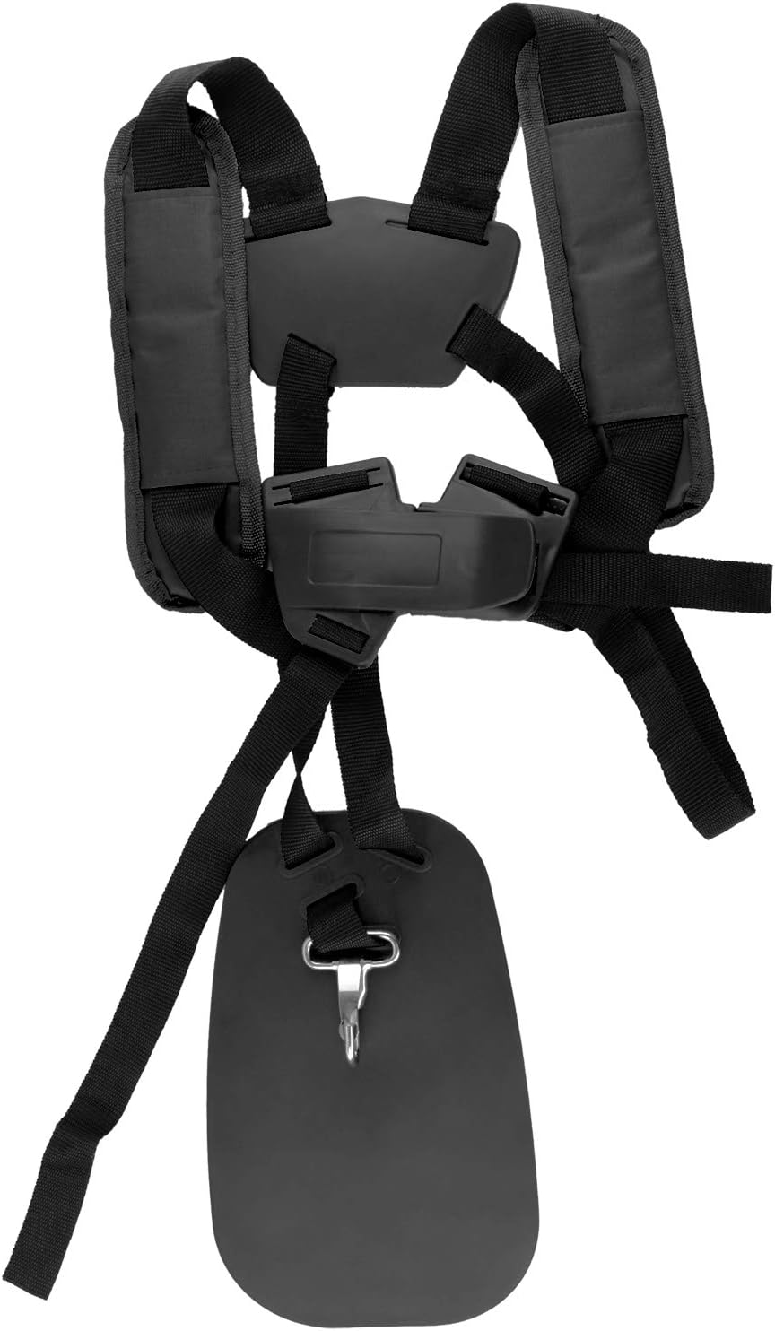 YOUSHARES Universal Strimmer Double Breasted Shoulder Harness Strap - Professional Trimmer Harness Strap Brushcutter Strap for STIHL, Echo, Honda, Husqvarna, Shindaiwa Brush Cutter (Black) - Image 3