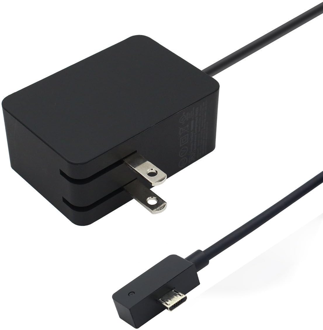 Eridge Premium Fast Charger 13W 5.2V 2.5A AC Power Supply Adapter Charger for Microsoft Surface 3 Windows 8 Tablet with Micro USB Tip for Model 1623- Black