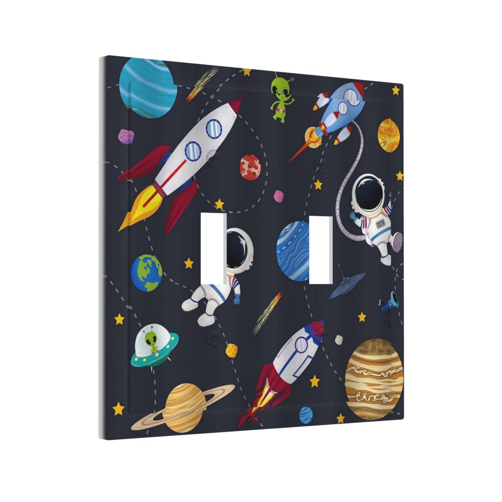 Wpshijia Rocket Planets Astronaut Blue Decorative 2