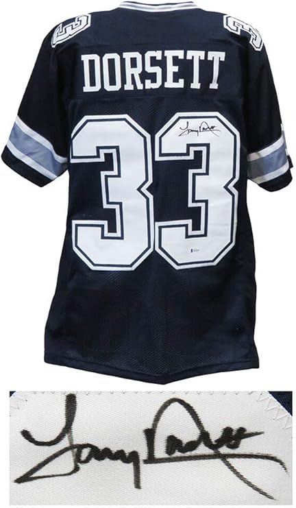 Amazon.com: Cowboys Tony Dorsett Signed Navy Jersey ...