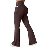 OQQ Yoga Pants for Women Flared Bottoms with Pockets | High Waist, Butt Lifting, Moisture Wicking, Soft Comfortable Feel, 4-Way Stretch, Yoga, Work &amp; Casual Wear