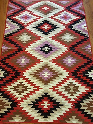 Gcm of America Rug, Rainbow kilim, Machine washable kelim, Bathroom &amp; Kitchen Rug - Doorway Floor Runner - Anatolian kilim (31,50" x 59,00" inch)