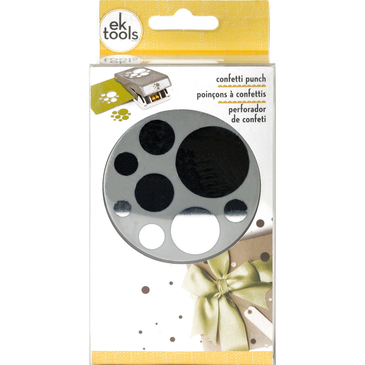 EK Success large Punch-Confetti Dots, 3.81x8.25x15.87 cm, # gray