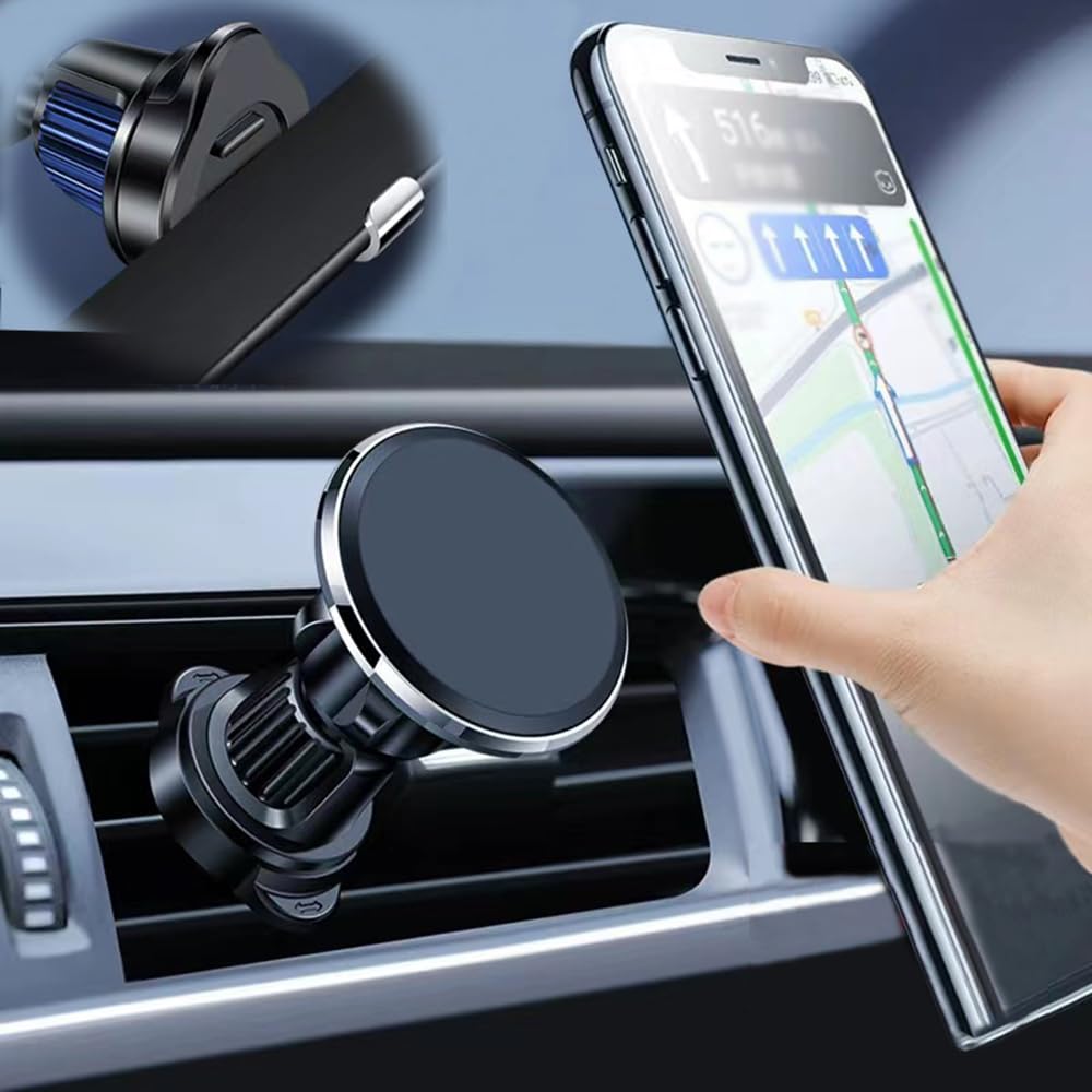 TUKEFEV Car Phone Holder Air Outlet Snap Magnetic Phone Car Mount Navigation Mounts Cell Phone Holder All Models Universal Multi-Function Magnetic Phone Car Mount Fit For Smartphones