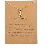 Eoumy Women Unicorn Cat Owl Necklace Gold Ainmal Theme Lucky Necklace with Gift Message Card